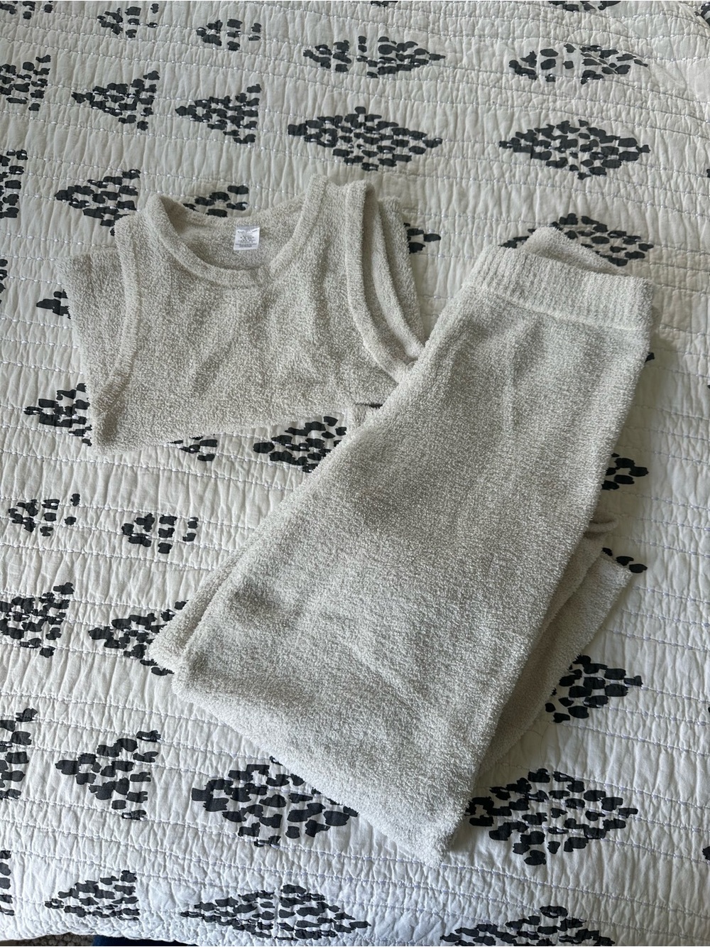 Calvin Klein Cream Terry Sleepwear Top